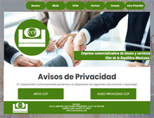 Tablet Screenshot of corporacionccp.com